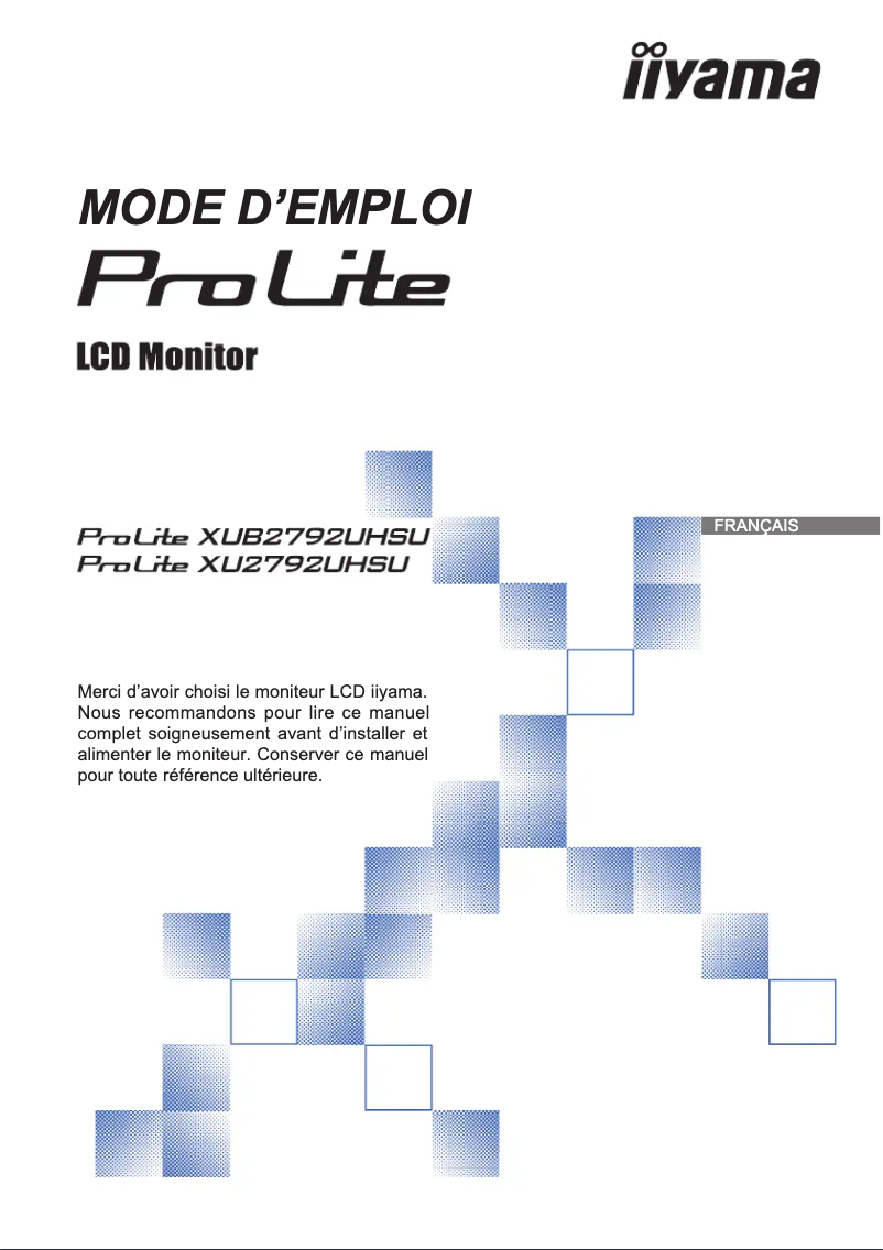 Imagen de la primera página del manual del dispositivo ProLite XUB2792UHSU