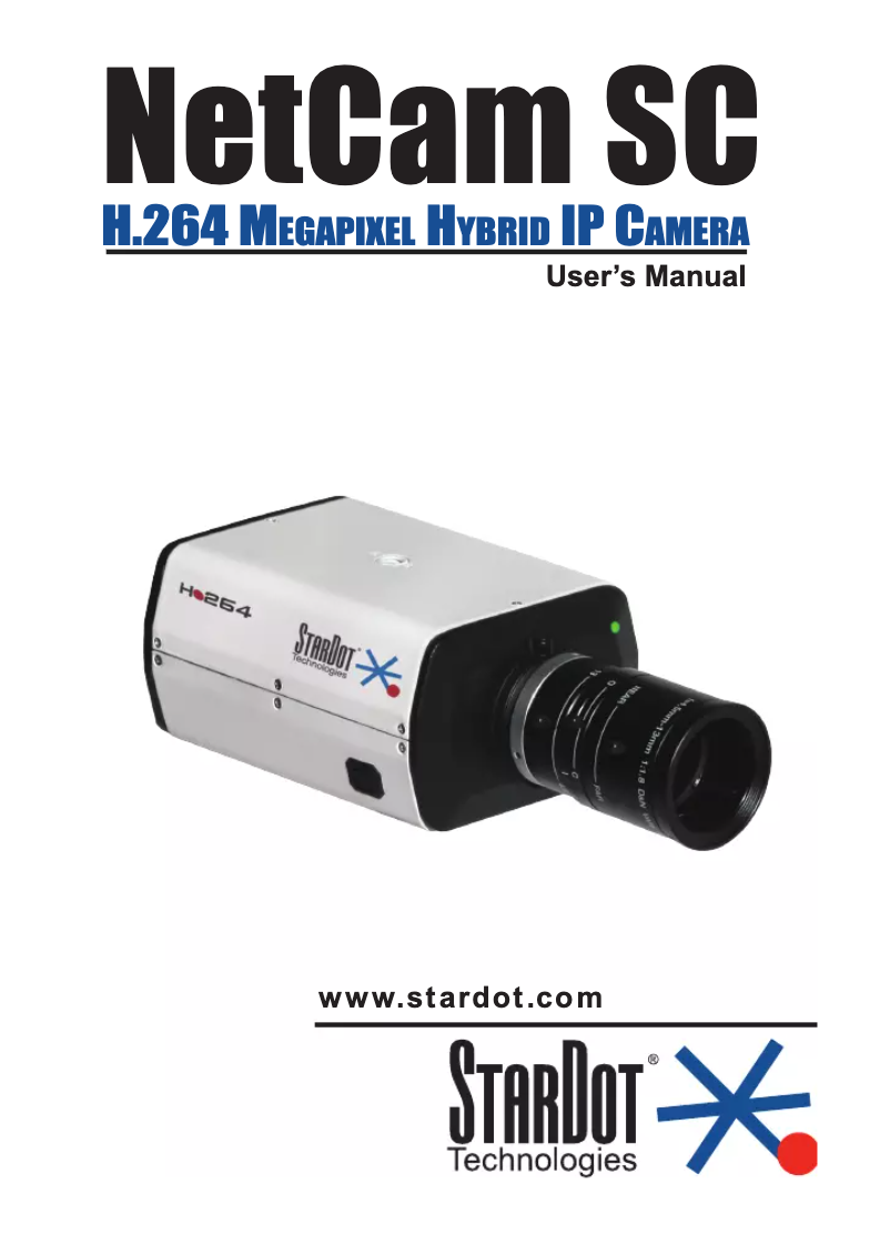 Page n°1 - Manuel utilisateur StarDot SDH300B