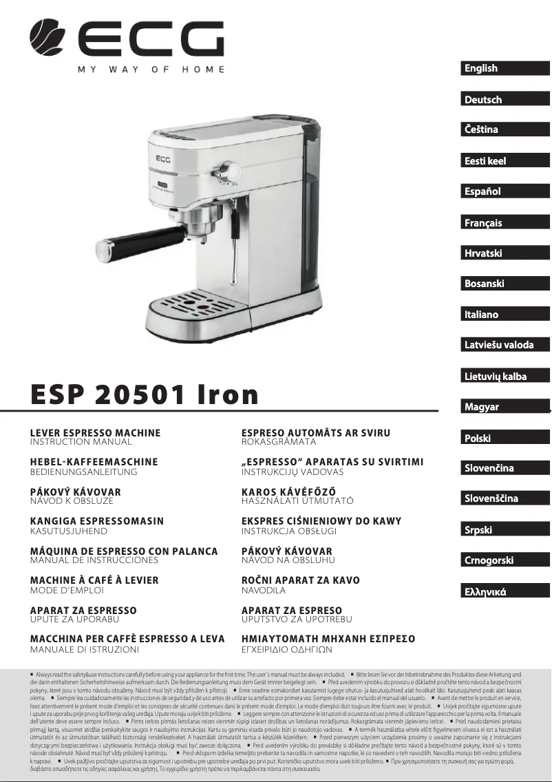 Page n°1 - Manuel utilisateur ECG ESP 20501