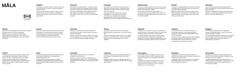 Imagen de la primera página del manual del dispositivo MÅLA 704.565.86