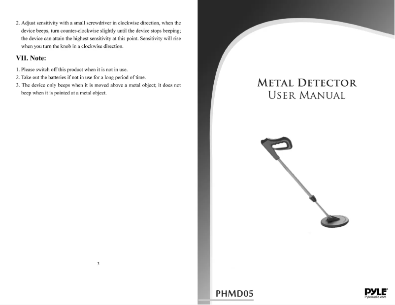 Image de la première page du manuel de l'appareil PHMD05