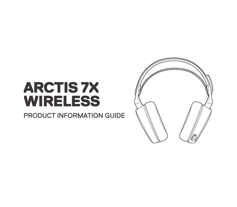 Image de la première page du manuel de l'appareil Arctis 7X Wireless