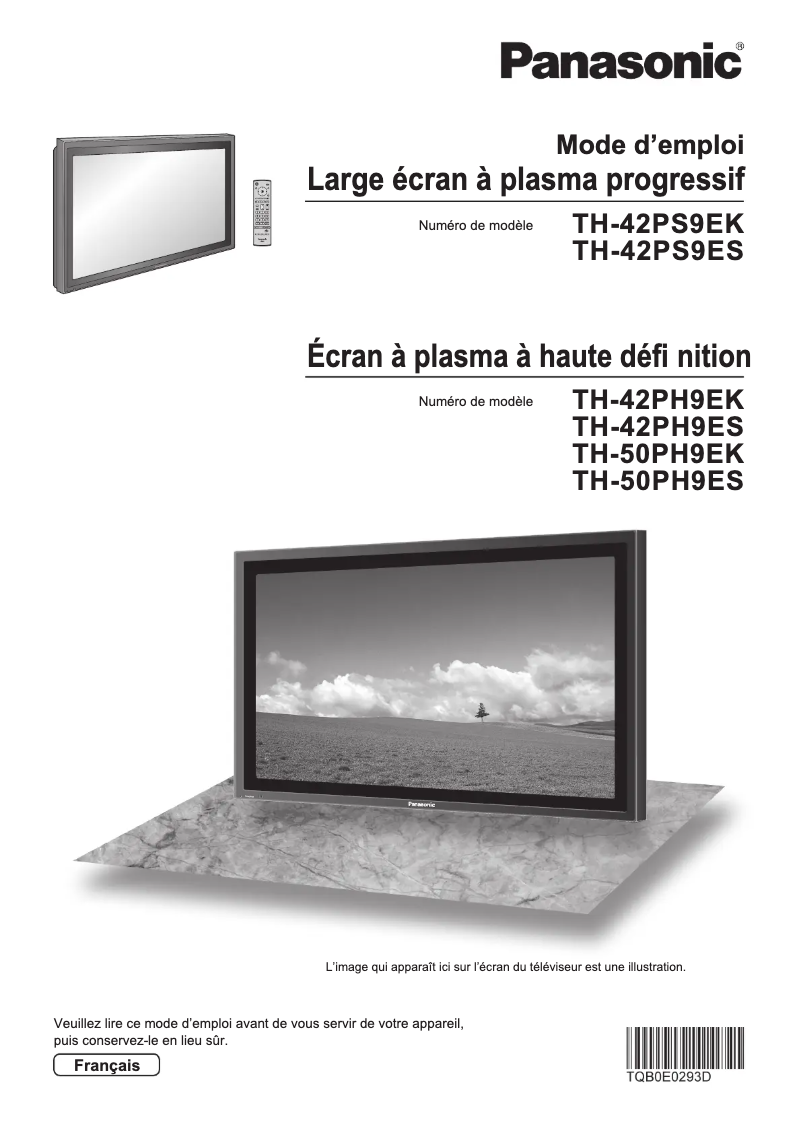 Page 1 de la notice Manuel utilisateur Panasonic TH-42PH9ES