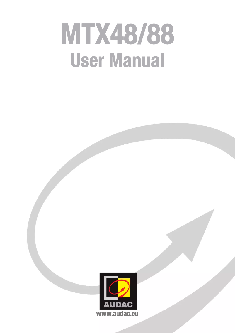 Page 1 de la notice Manuel utilisateur Audac MTX48