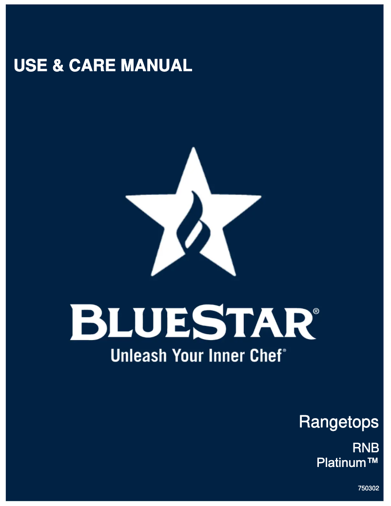 Page 1 de la notice Manuel utilisateur BlueStar BSPRT366B