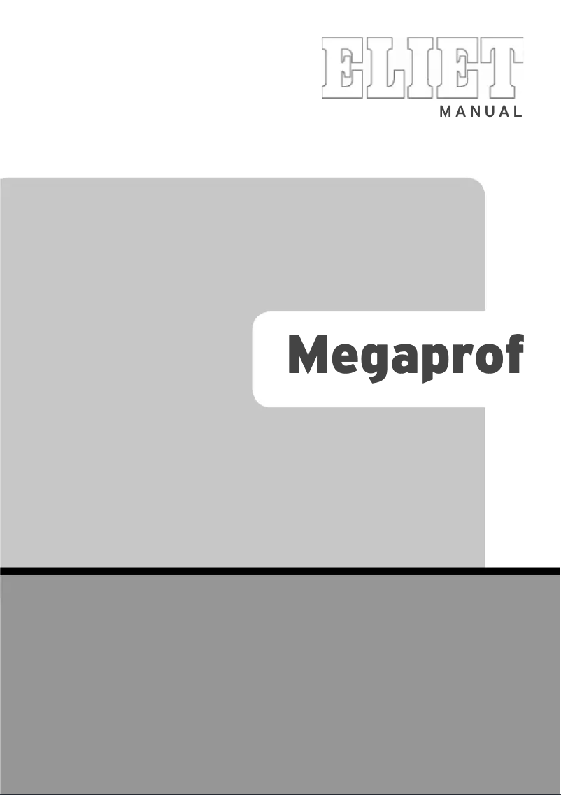 Page n°1 - Manuel utilisateur Eliet Megaprof