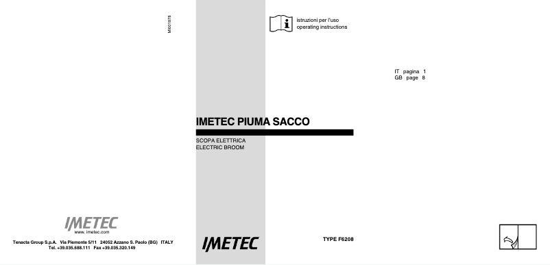 Página 1 del manual Manual de usuario Imetec PIUMA