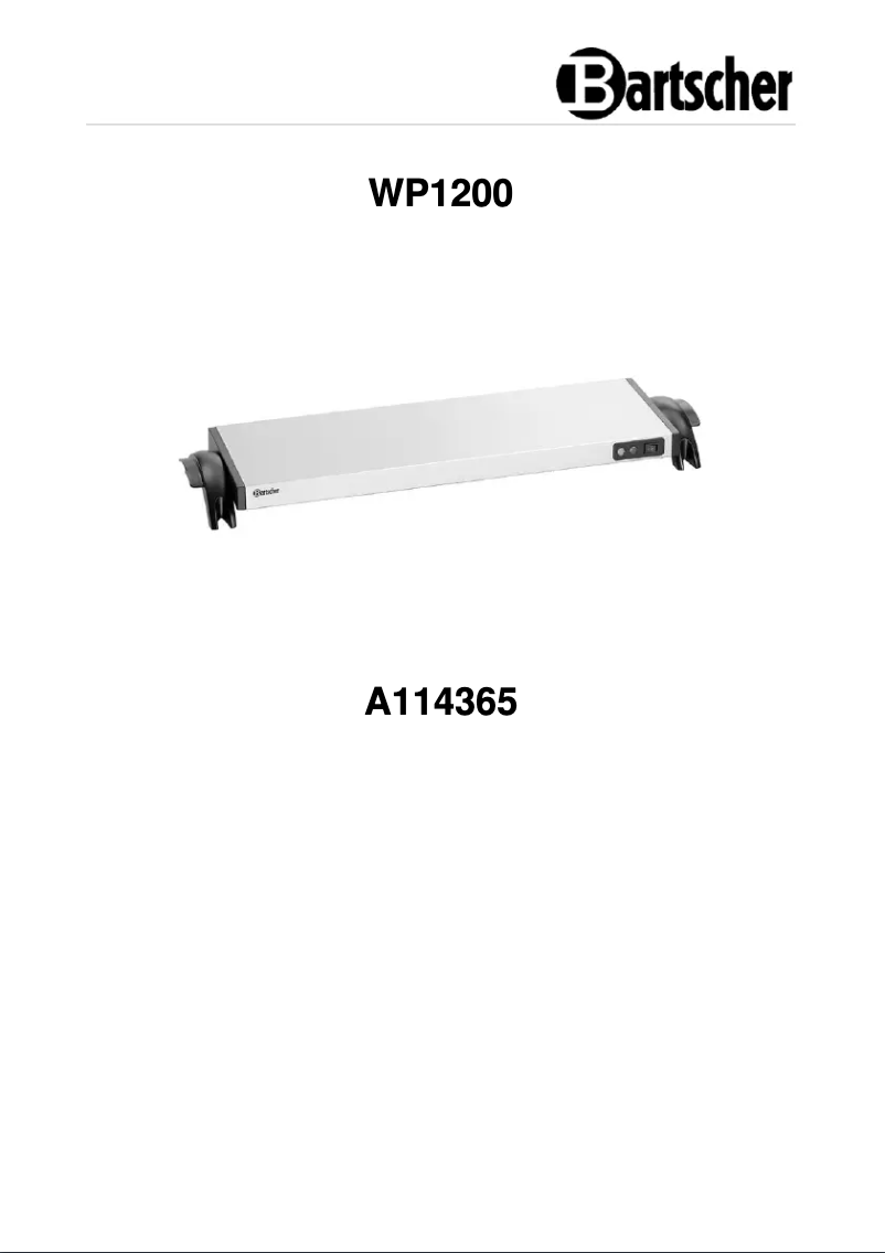 Page n°1 - Manuel utilisateur Bartscher WP1200