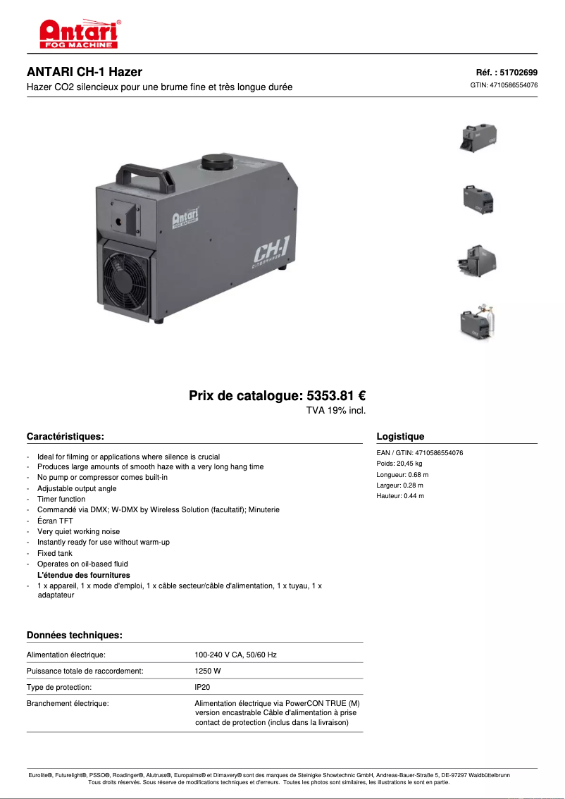 Image de la première page du manuel de l'appareil CH-1