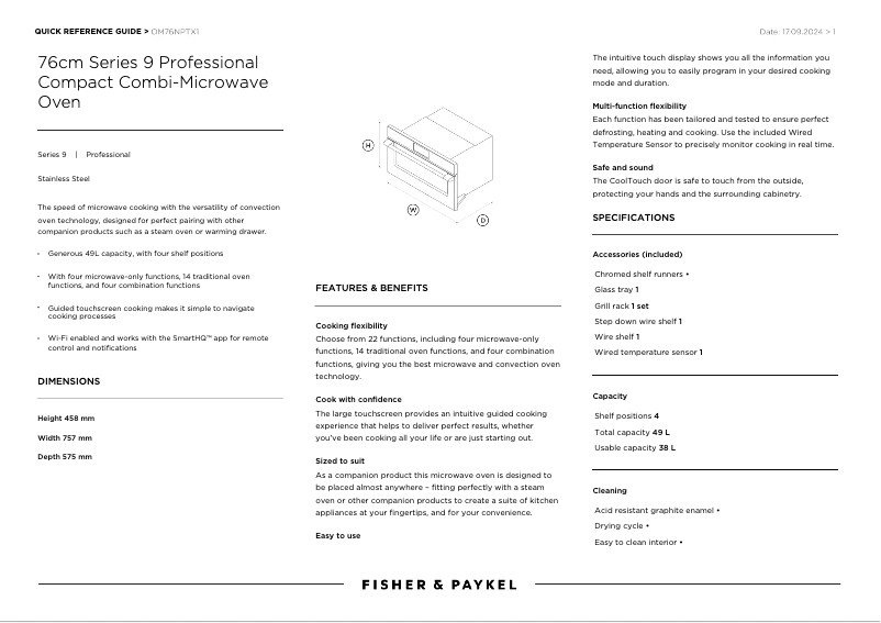 Image de la première page du manuel de l'appareil OM76NPTX1