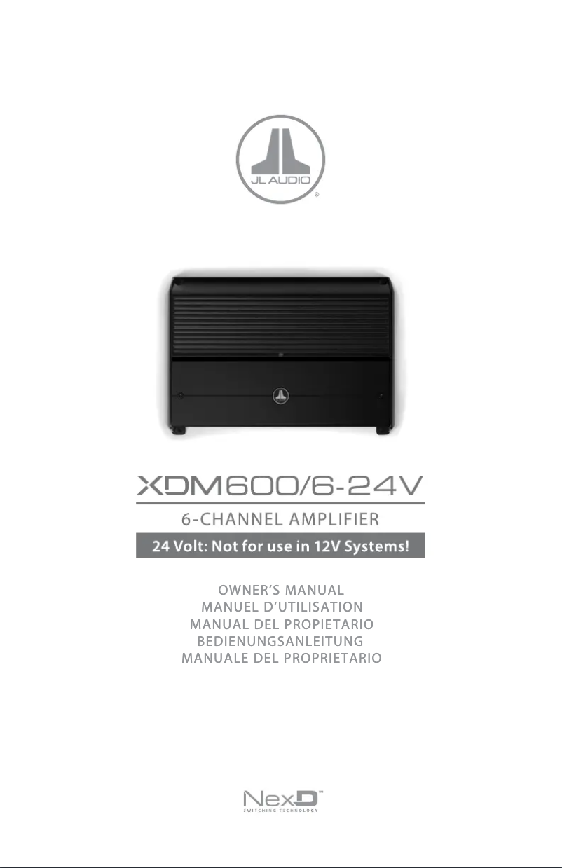 Page 1 de la notice Manuel utilisateur JL Audio XDM600/6-24V