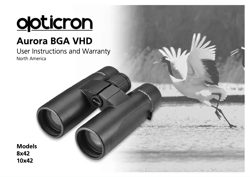 Image de la première page du manuel de l'appareil Aurora BGA VHD