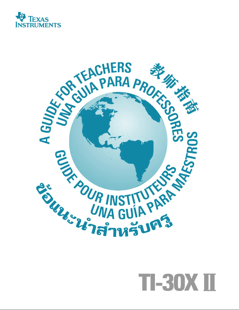 Page 1 de la notice Manuel utilisateur Texas Instruments TI-30X IIB