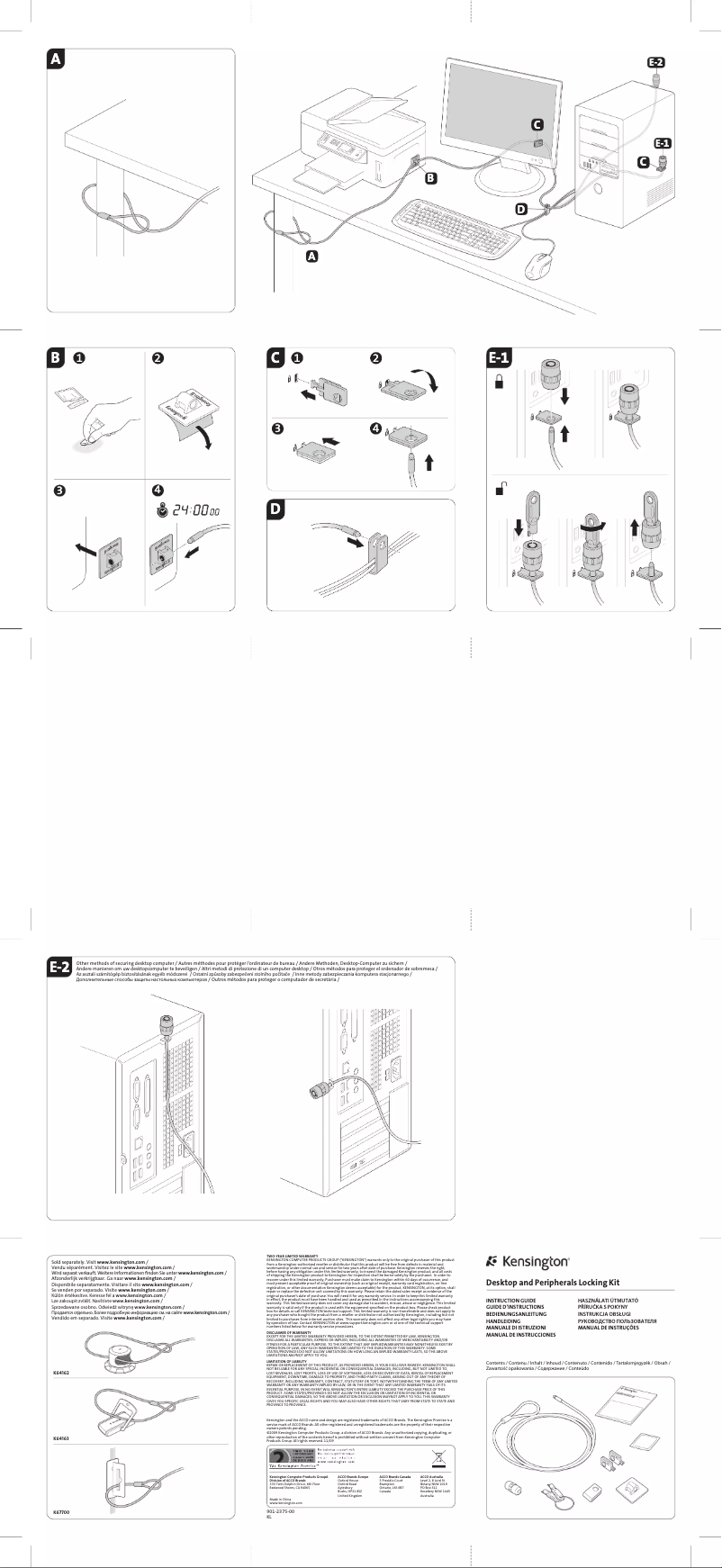 Page n°1 - Manuel utilisateur Kensington K64615