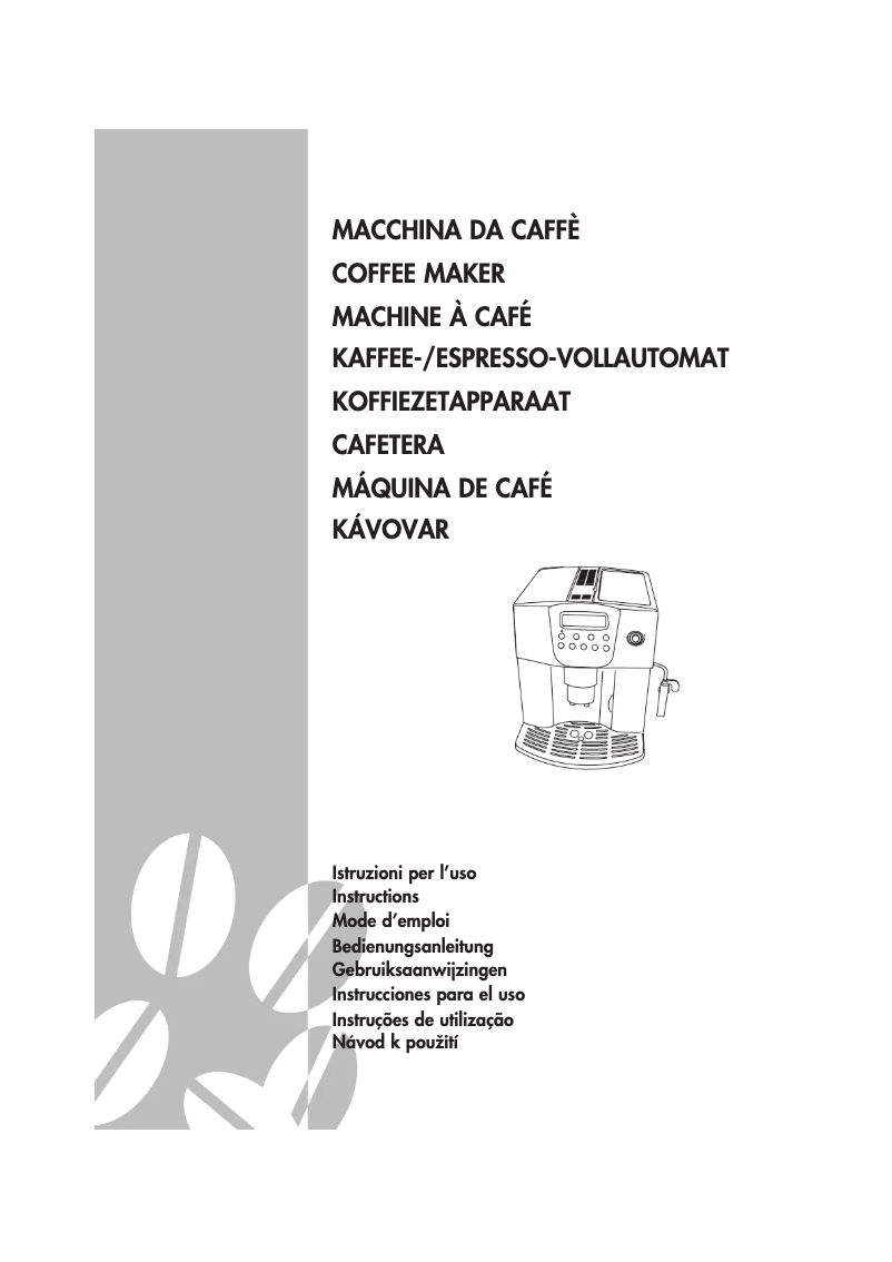 Page 1 de la notice Manuel utilisateur DeLonghi Magnifica EAM 4400