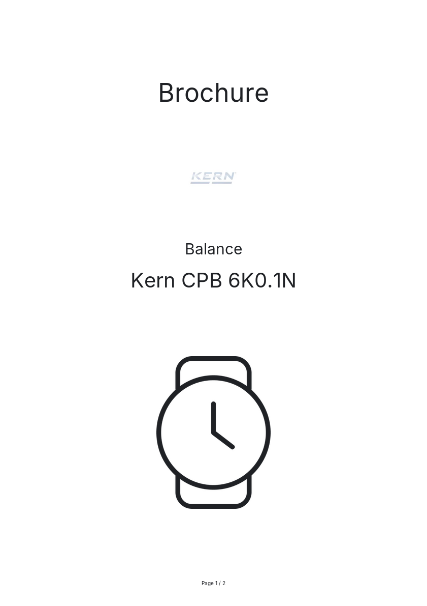 Image de la première page du manuel de l'appareil CPB 6K0.1N