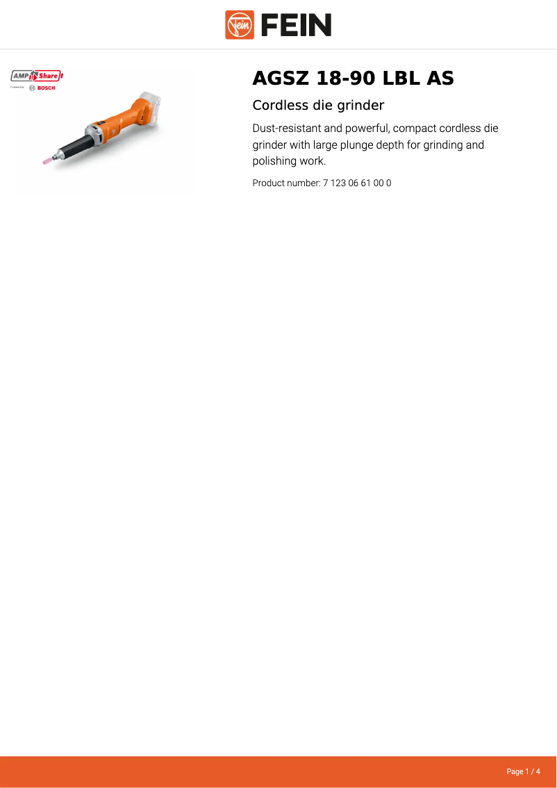 Image de la première page du manuel de l'appareil AGSZ 18-90 LBL AS