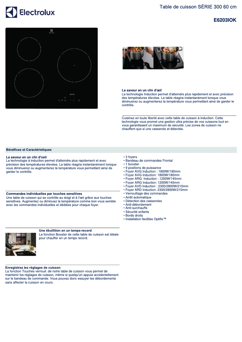 Image de la première page du manuel de l'appareil E6203IOK