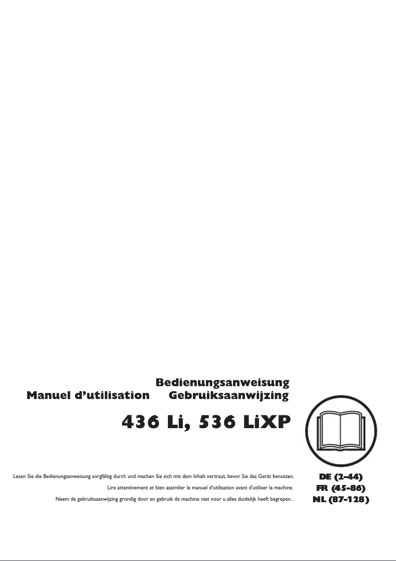 Page n°1 - Manuel utilisateur Husqvarna 536Li XP