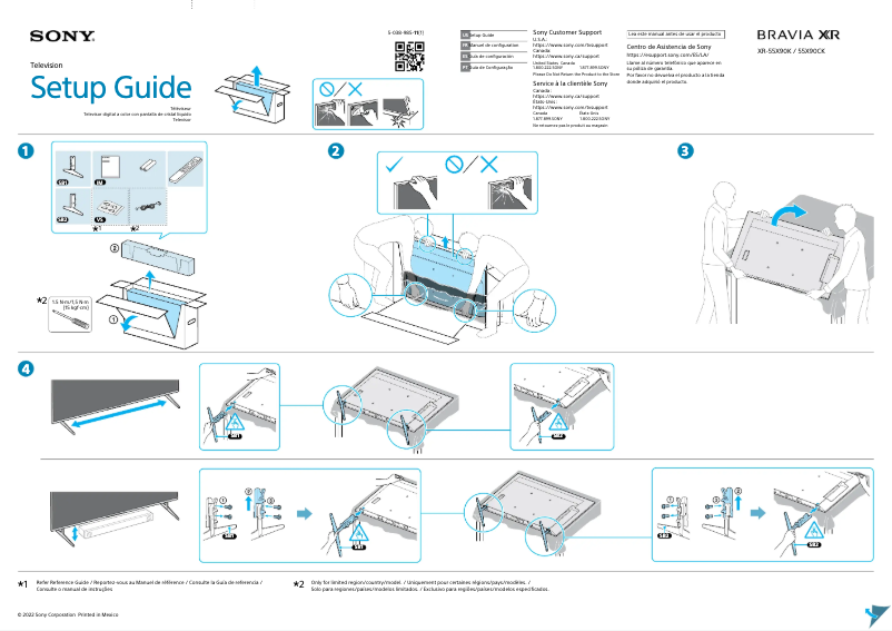 Image de la première page du manuel de l'appareil XR-55X90CK