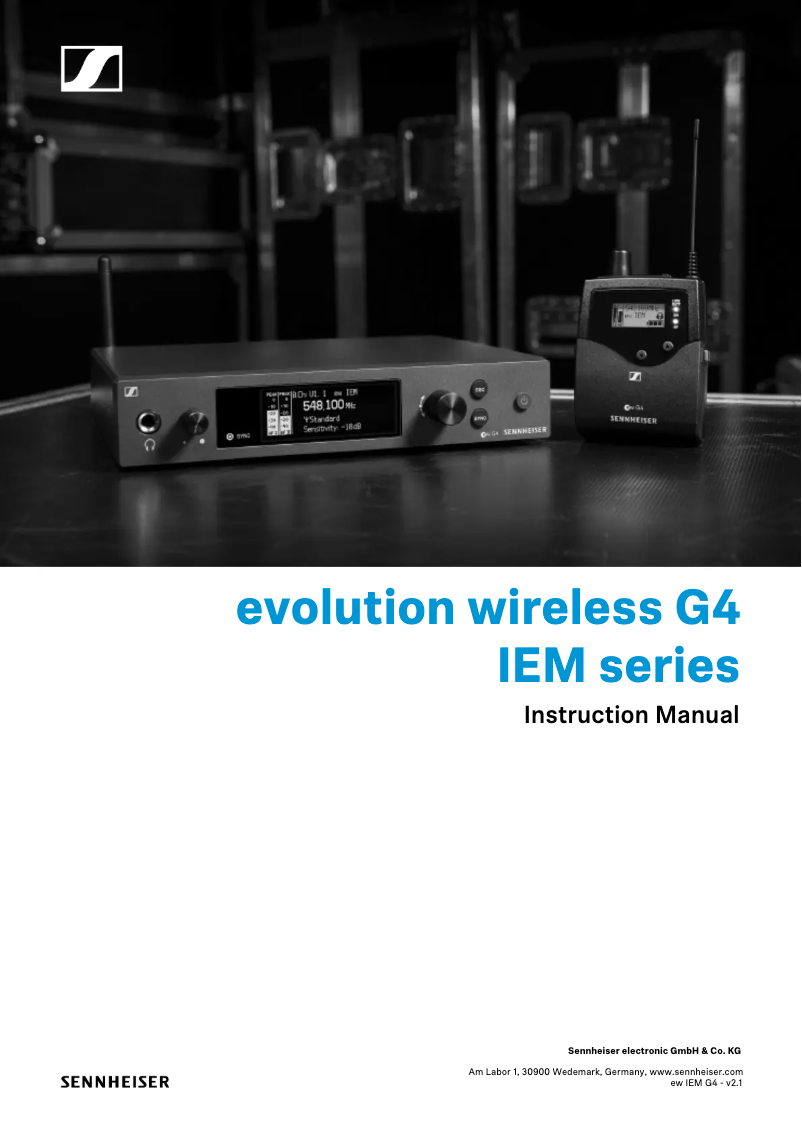 Page 1 de la notice Manuel utilisateur Sennheiser IEM G4 Twin