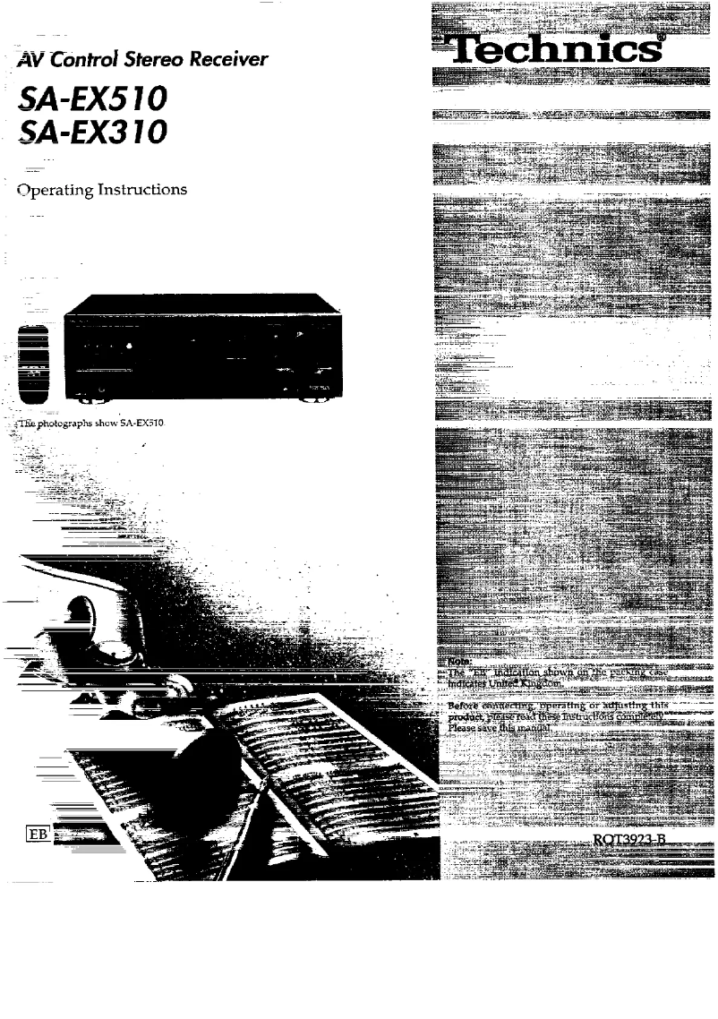 Image de la première page du manuel de l'appareil SA-EX310