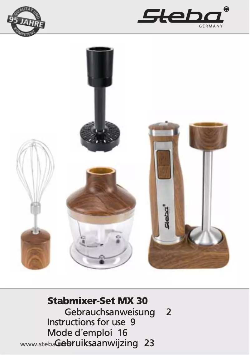 Image de la première page du manuel de l'appareil MX 30