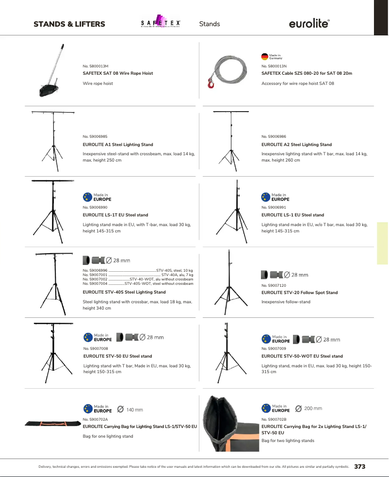 Page n°1 - Catalogue Eurolite LS-1 EU