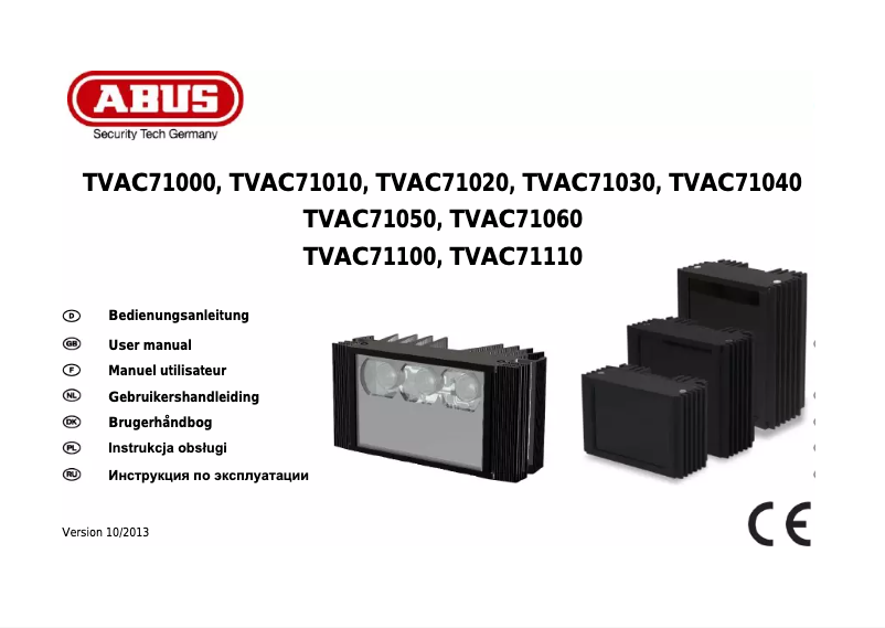 Page n°1 - Manuel utilisateur Abus TVAC71000