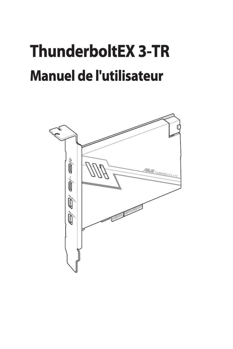 Page 1 de la notice Manuel utilisateur Asus ThunderboltEX 3-TR