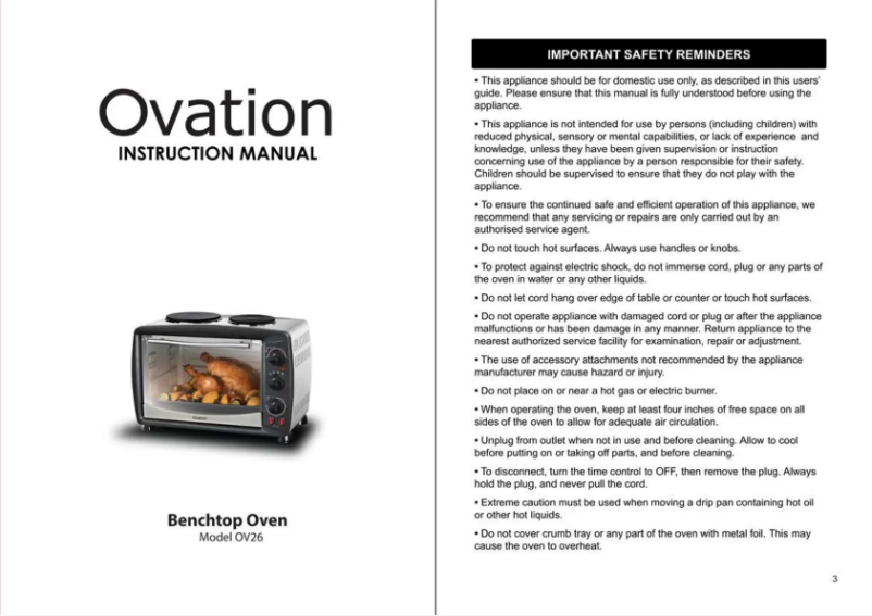 Page n°1 - Manuel utilisateur Ovation OV26