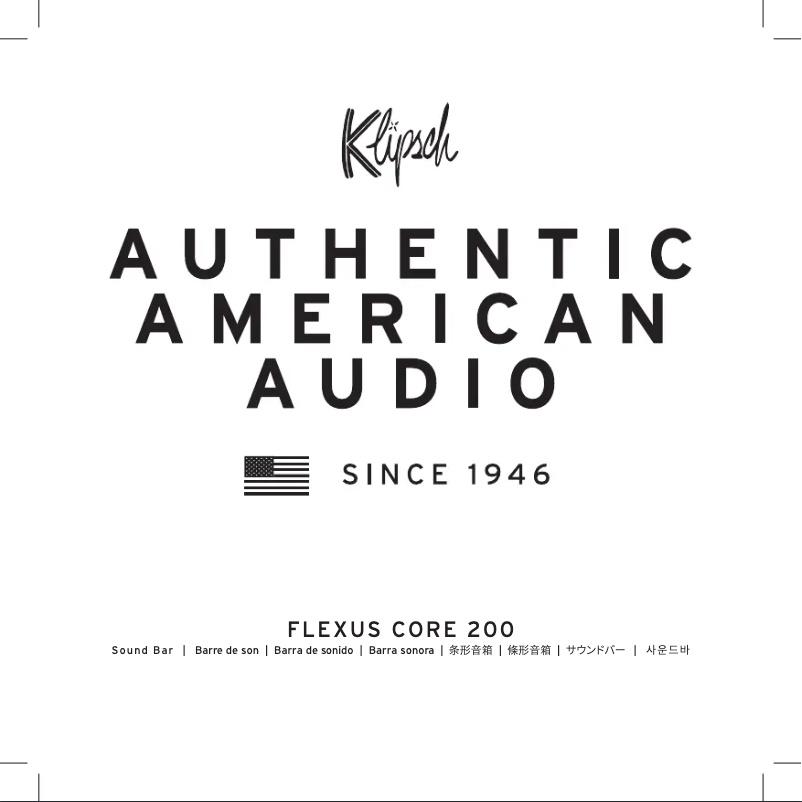 Page n°1 - Manuel utilisateur Klipsch Flexus Core 200