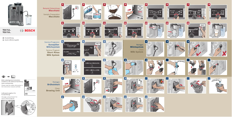 Page 1 de la notice Manuel utilisateur Bosch TES71525RW