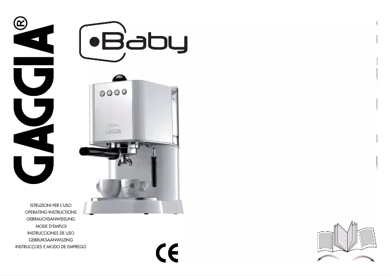 Page 1 of the manual User Manual Gaggia Baby RI8155