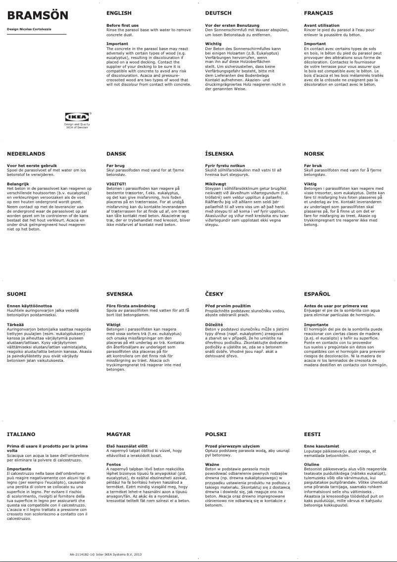 Página 1 del manual Manual de usuario Ikea BRAMSÖN 902.657.60