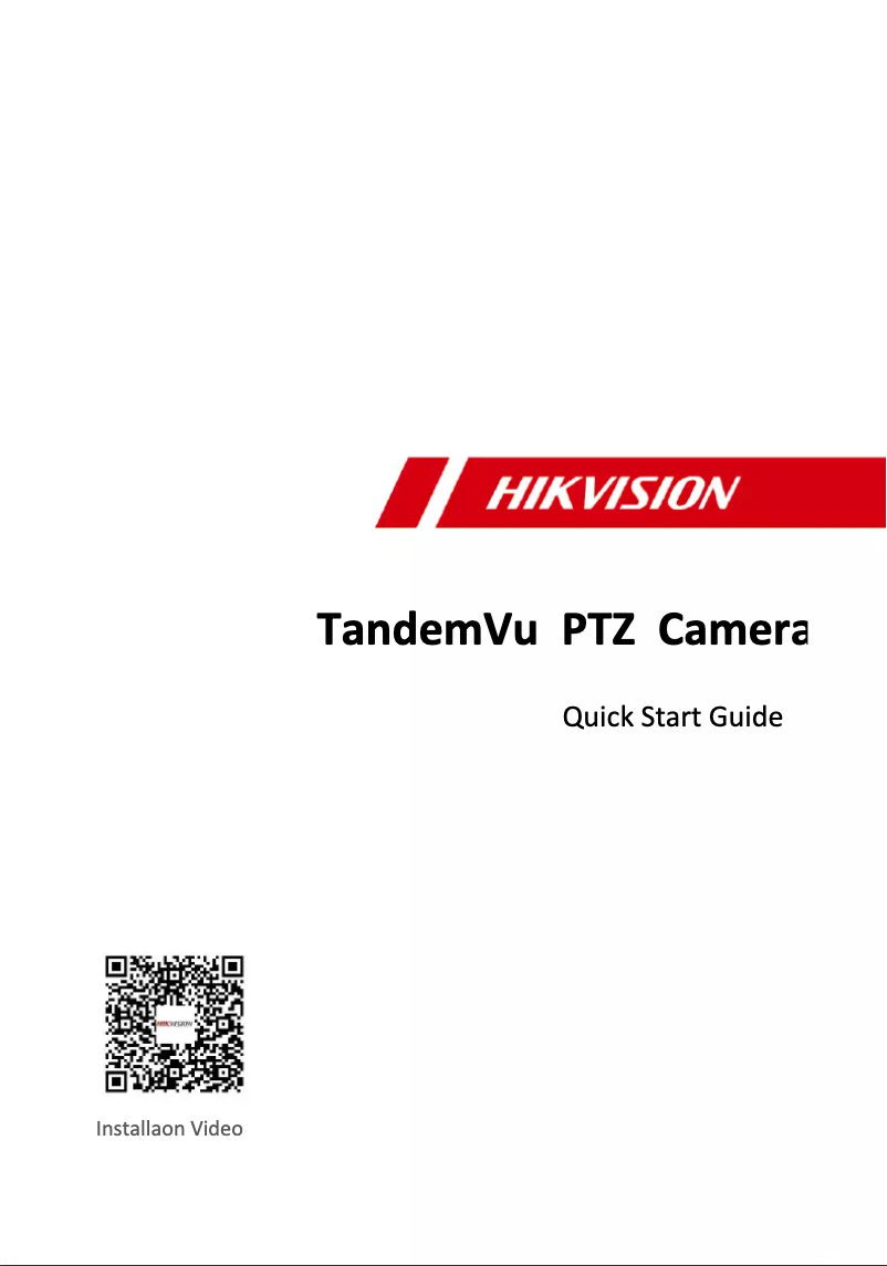 Página 1 del manual Guía de inicio rápido Hikvision TandemVu DS-2SF8C442MXG-ELW