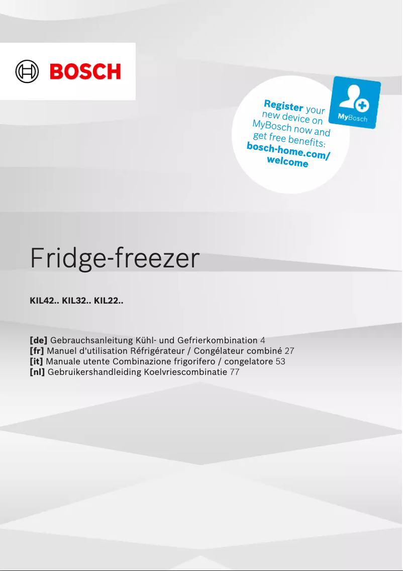 Image de la première page du manuel de l'appareil KIL425SE0