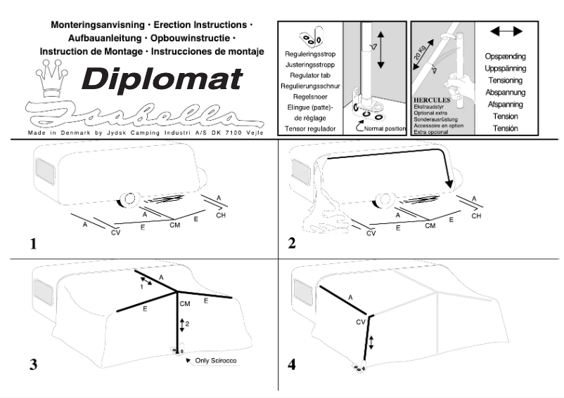 Page 1 de la notice Manuel utilisateur Isabella Diplomat