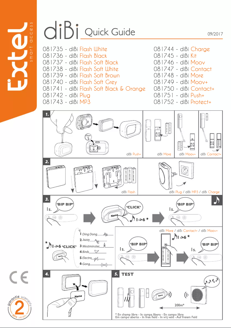 Page 1 de la notice Manuel utilisateur Extel diBi