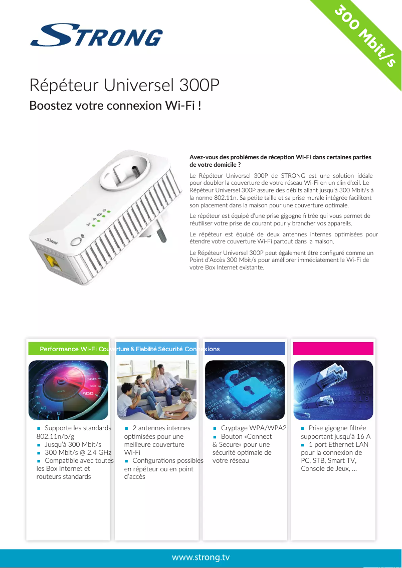Image de la première page du manuel de l'appareil Universal Repeater 300P