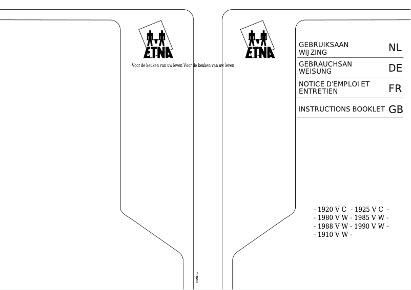 Image de la première page du manuel de l'appareil 1910VW