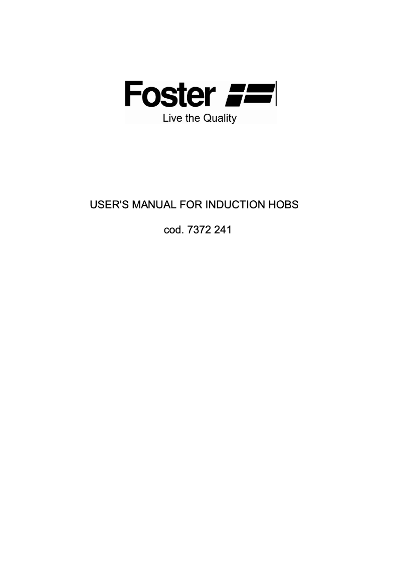 Page n°1 - Manuel utilisateur Foster S4000.IS.4.3kW