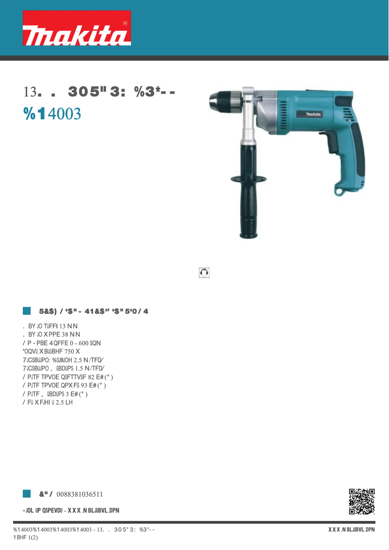 Image de la première page du manuel de l'appareil DP4003