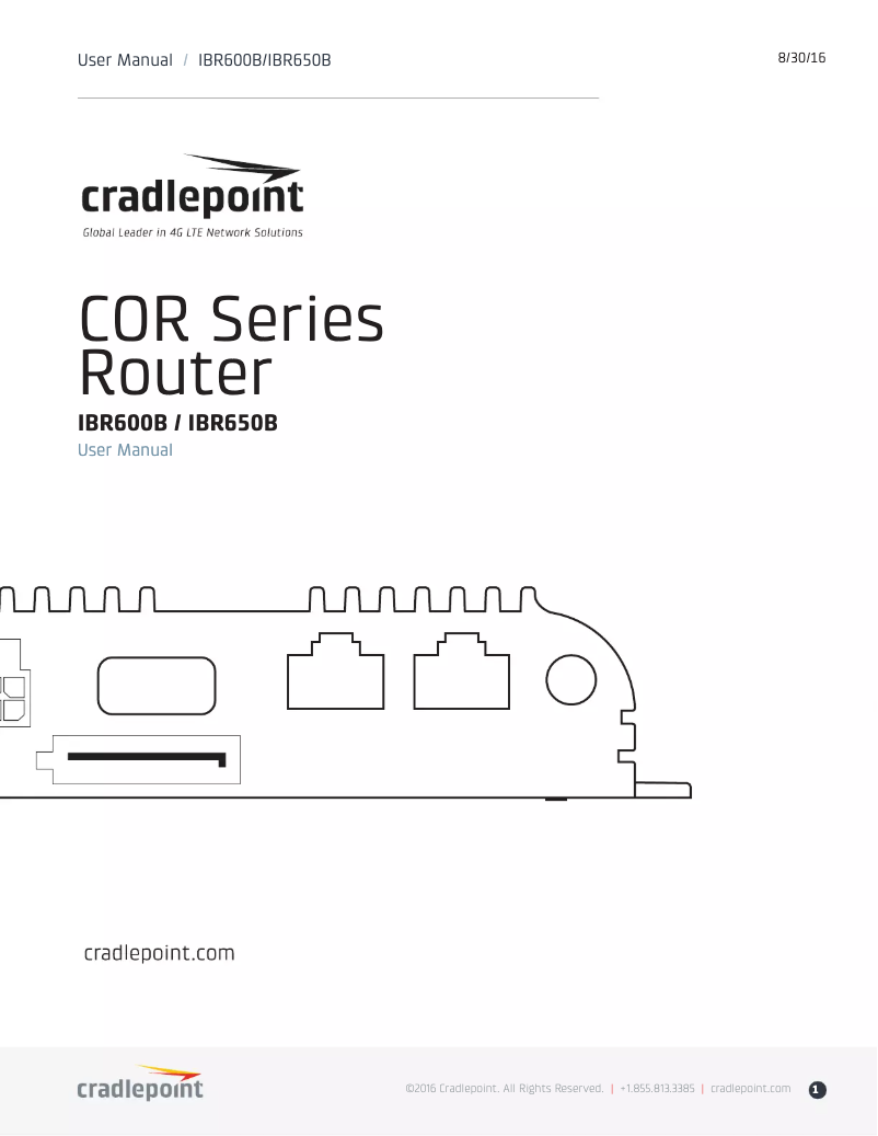 Página 1 del manual Manual de usuario Cradlepoint COR IBR600B