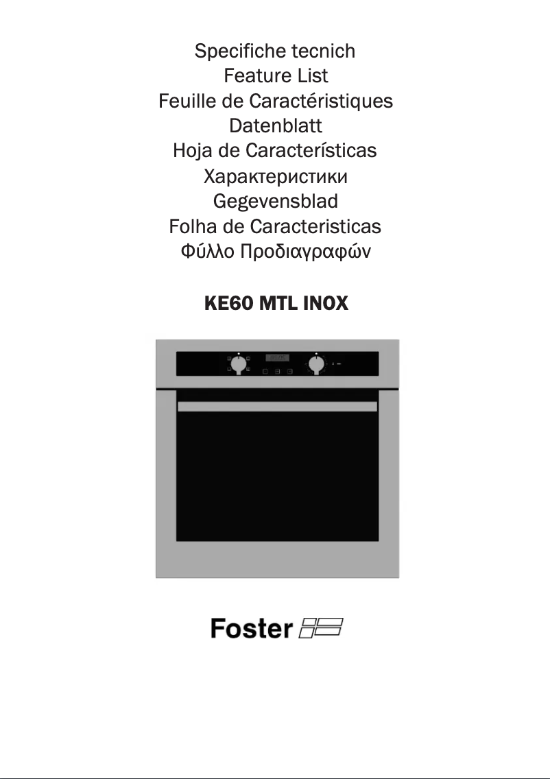 Page n°1 - Manuel utilisateur Foster KE multifunzione 5F