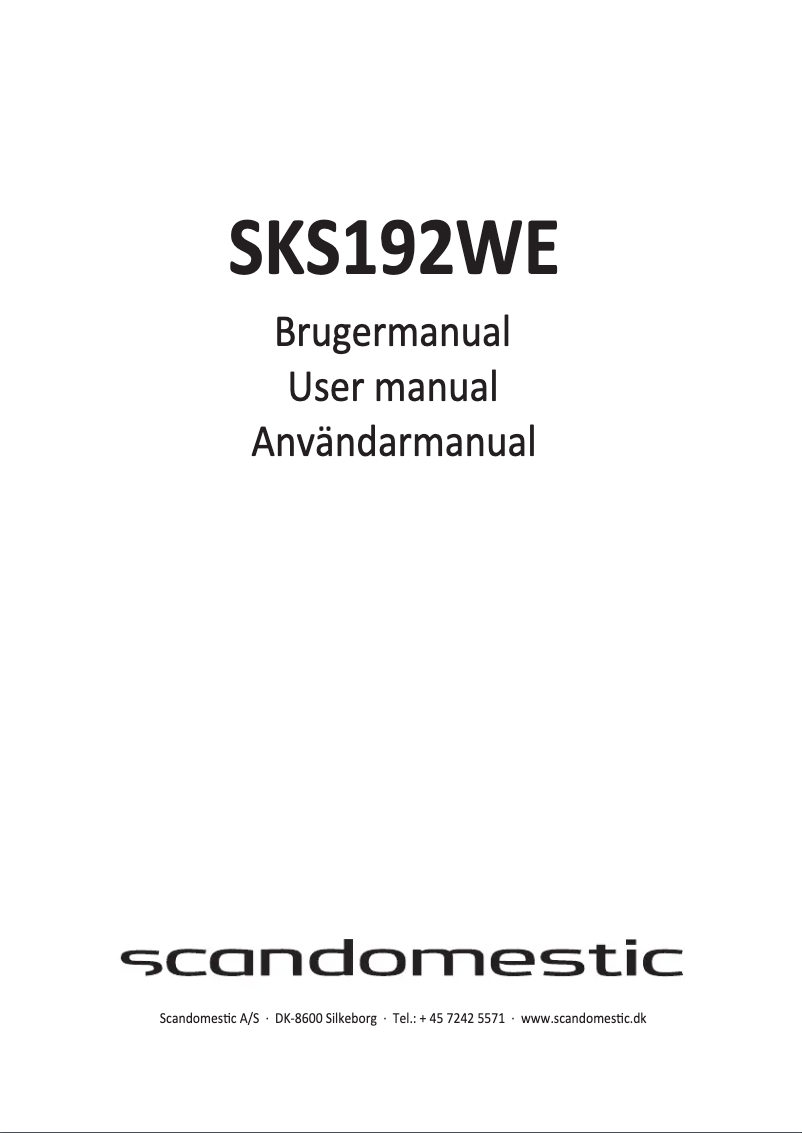 Image de la première page du manuel de l'appareil SKS 192 W