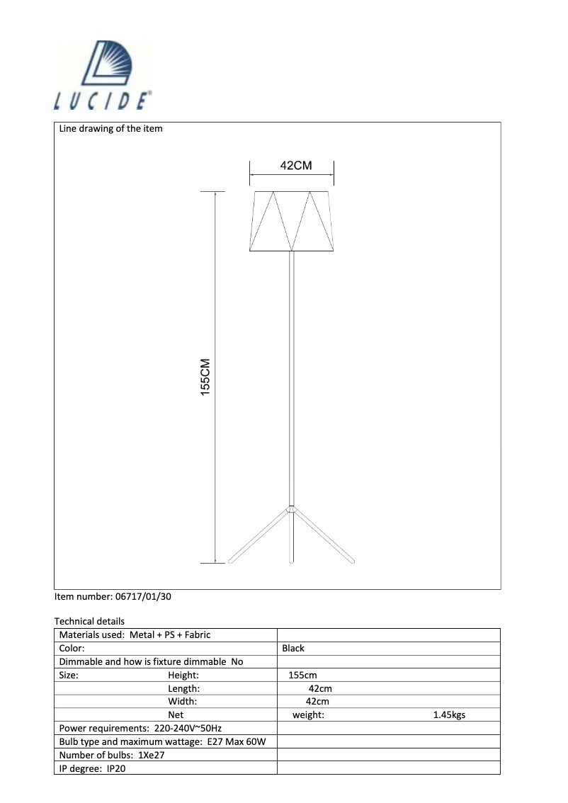 Page 1 de la notice Manuel utilisateur Lucide Alegro