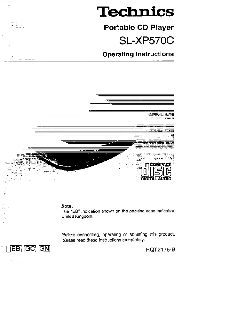 Image de la première page du manuel de l'appareil SL-XP570C