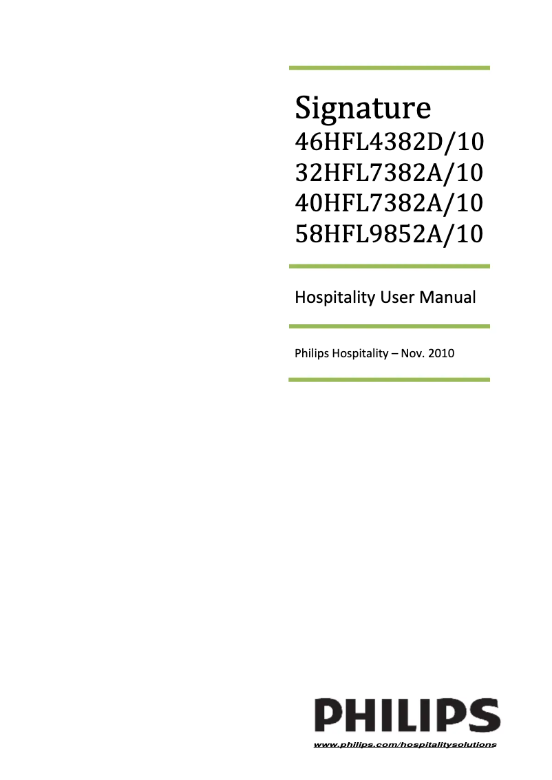 Page 1 de la notice Mode d'emploi Philips 46HFL4382D