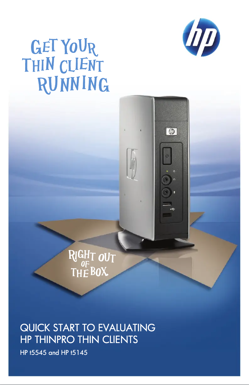 Page 1 of the manual Quick Start Guide HP t5145